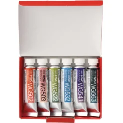 HOLBEIN Künstler-Aquarellfarben 6er-Sets, granulierend