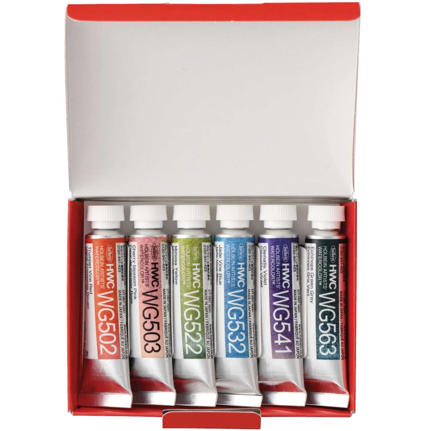 HOLBEIN Künstler-Aquarellfarben 6er-Sets, granulierend