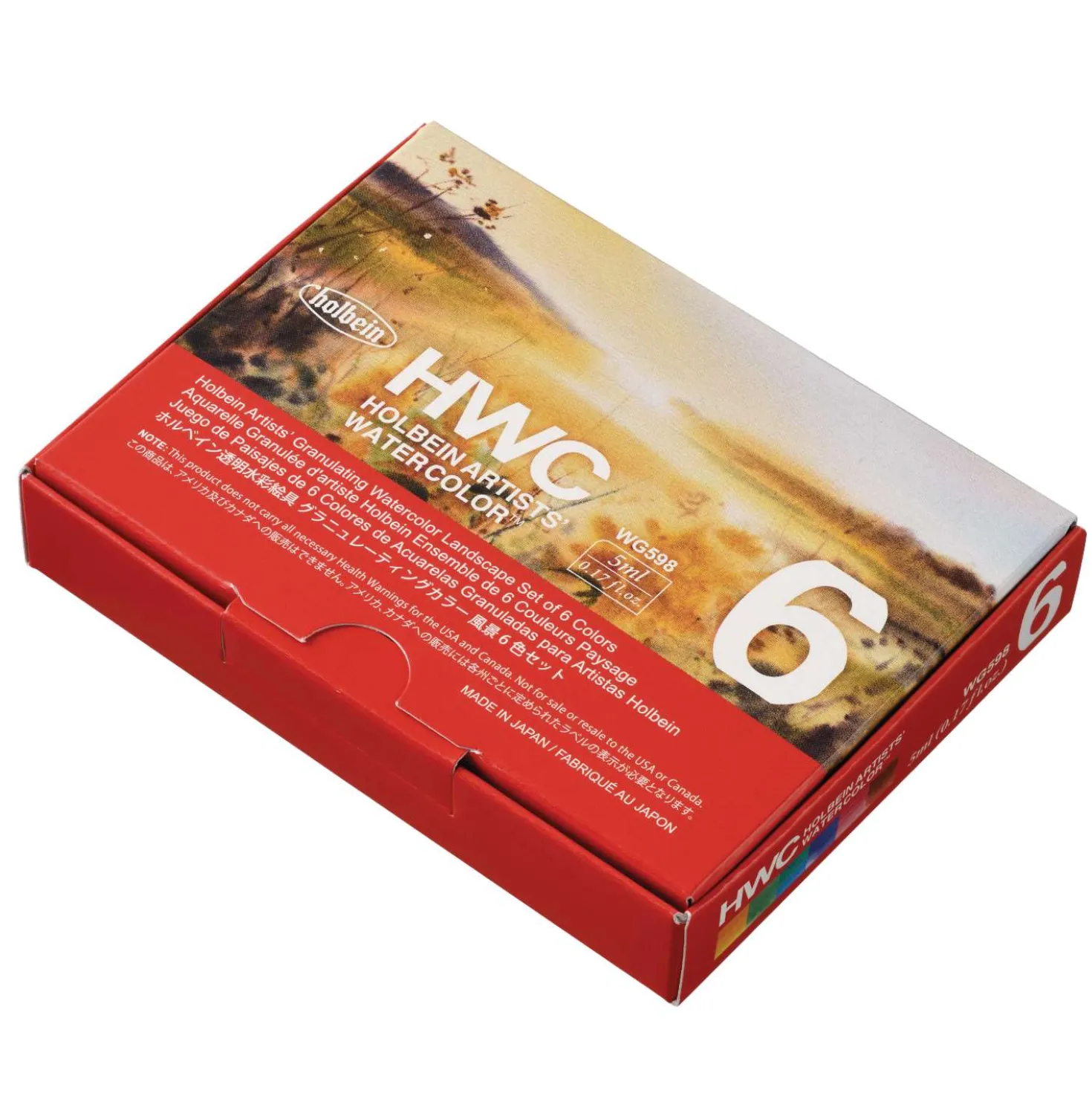 HOLBEIN Künstler-Aquarellfarben 6er-Sets, granulierend