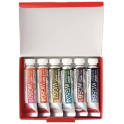 HOLBEIN Künstler-Aquarellfarben 6er-Sets, granulierend