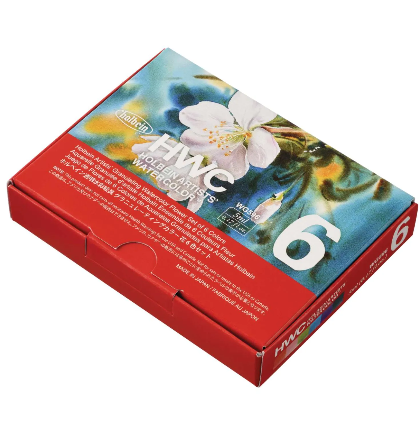 HOLBEIN Künstler-Aquarellfarben 6er-Sets, granulierend