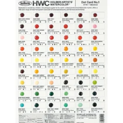 HOLBEIN Künstler-Aquarellfarbe Dot Card, Farbkarte mit 108 Farben