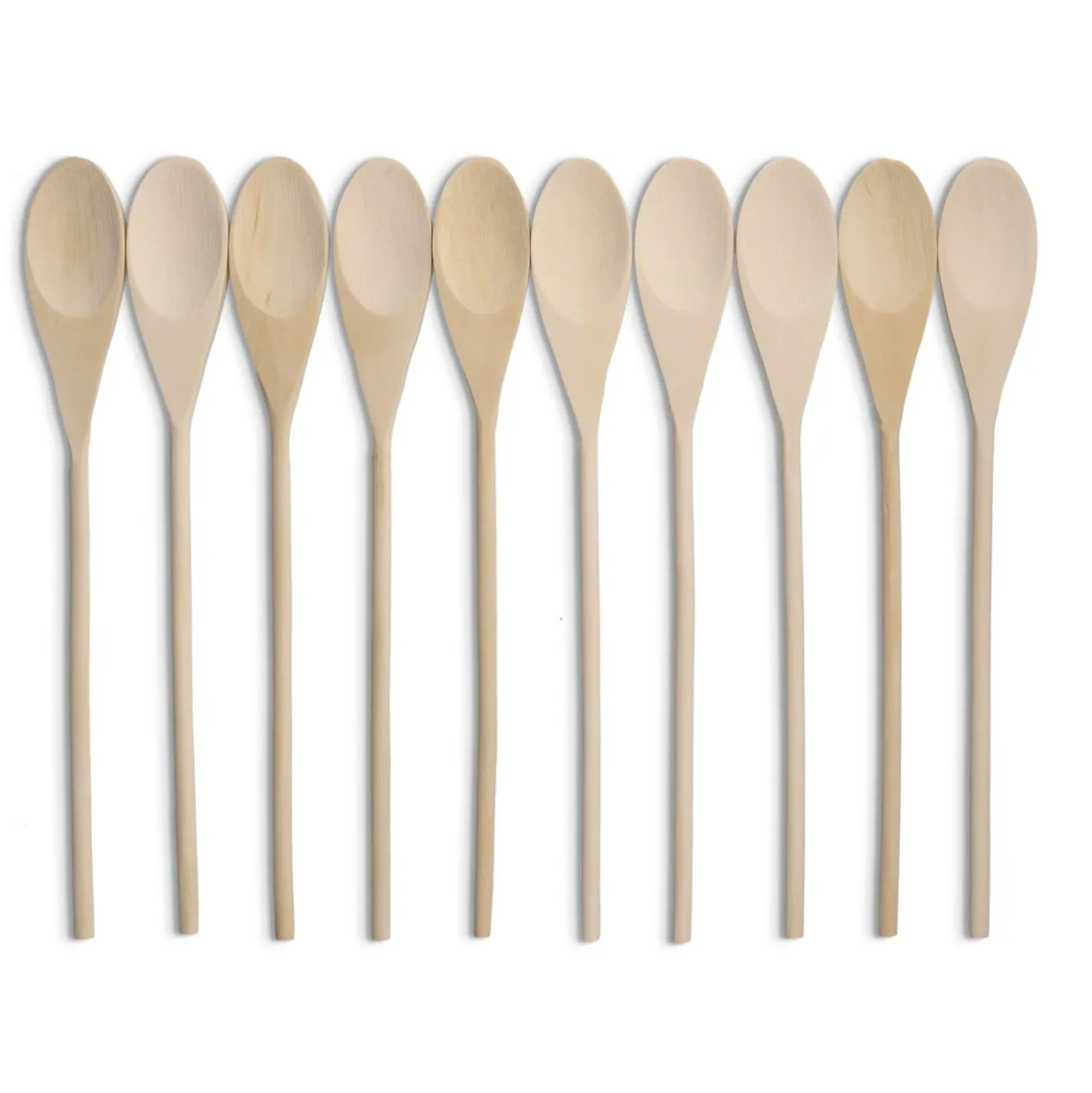 Holzlöffel oval 30cm, 10er-Set