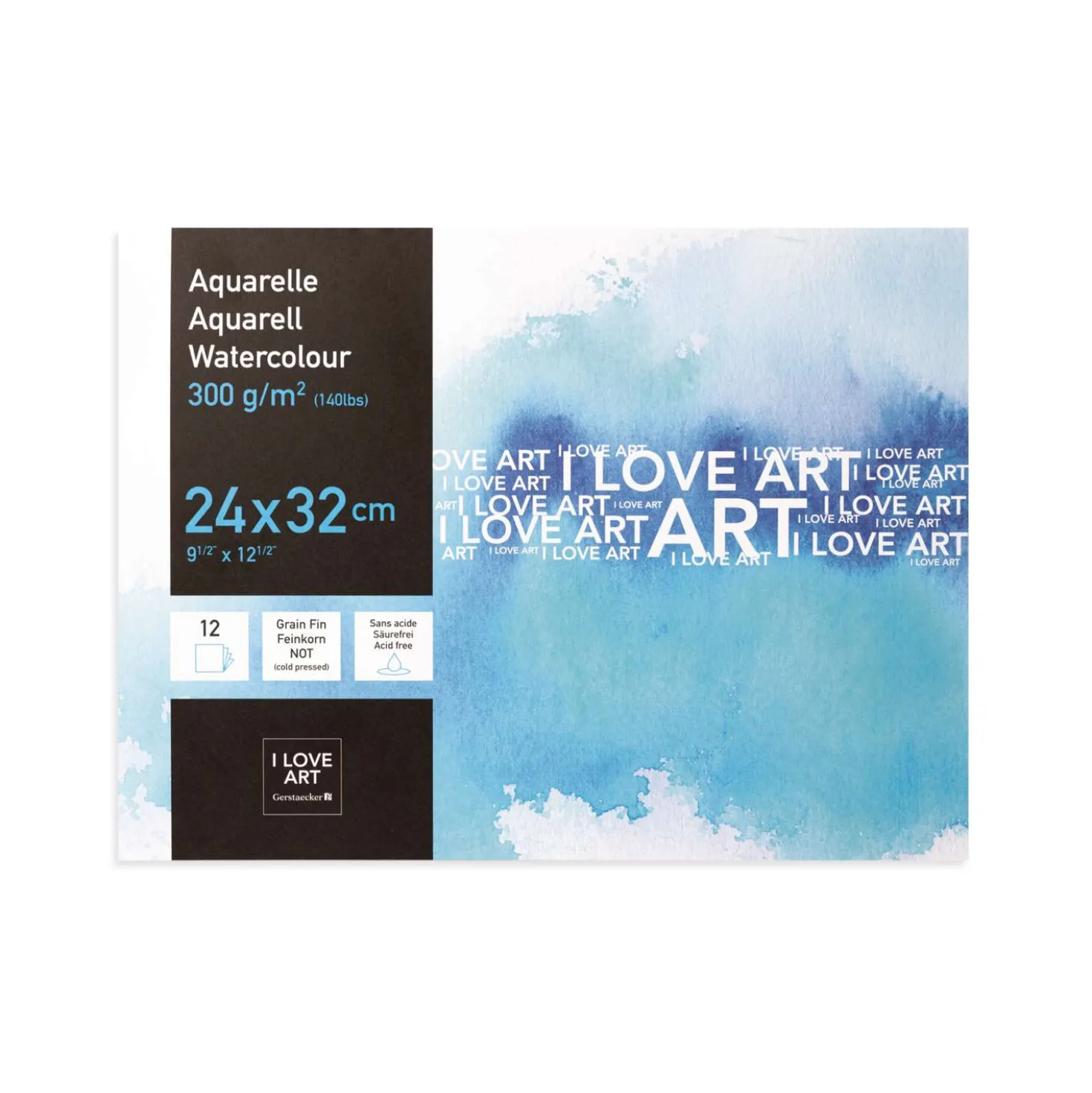 I LOVE ART Aquarellblock
