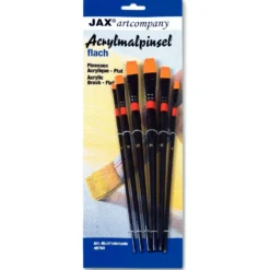 JAX® artcompany Acrylmalpinsel-Set, flach