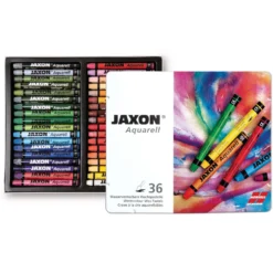 JAXON® Aquarell-Wachspastelle im Metallkasten