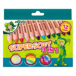 JOLLY Supersoft 3 in 1 Buntstifte, 12 Stück