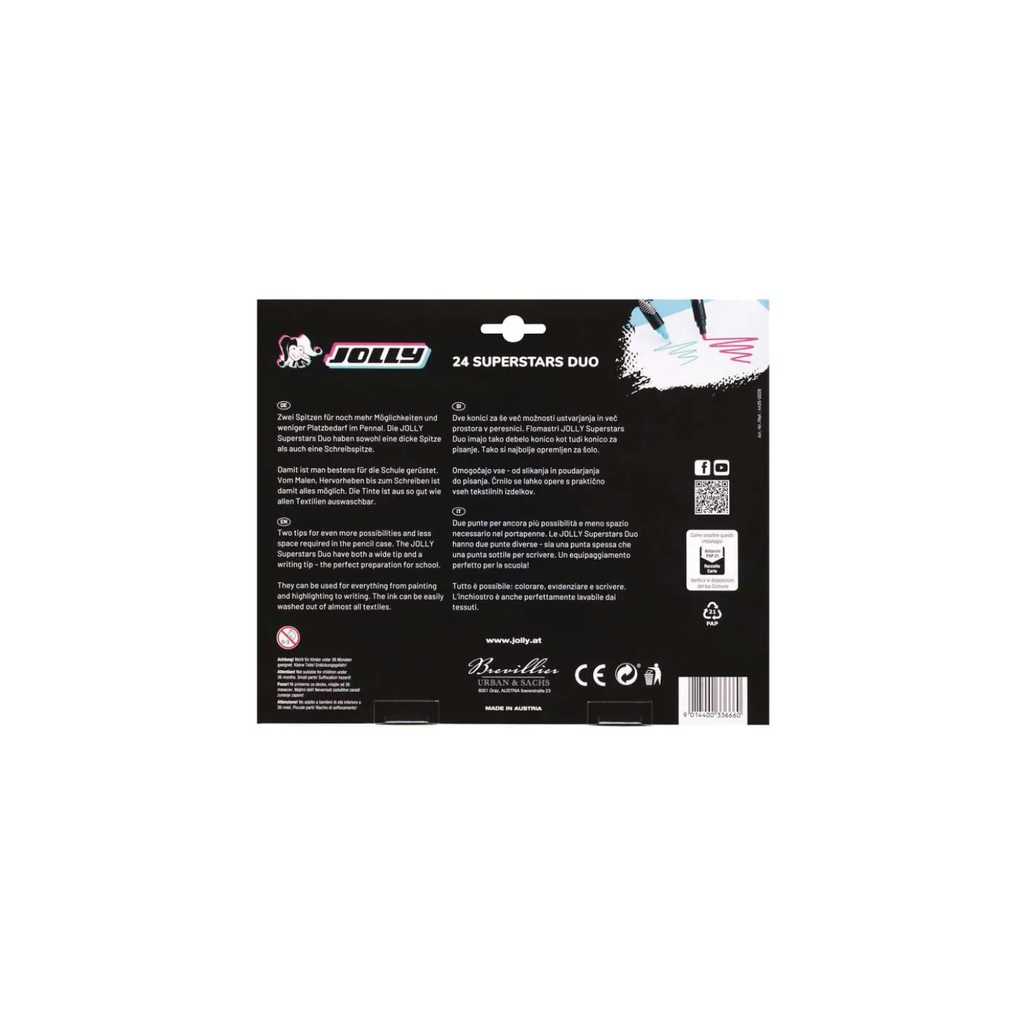 JOLLY Superstars Duo Fasermaler 24er-Set