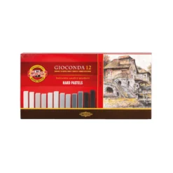 KOH-I-NOOR GIOCONDA Pastellkreide, Brauntöne und Grautöne 12er Set