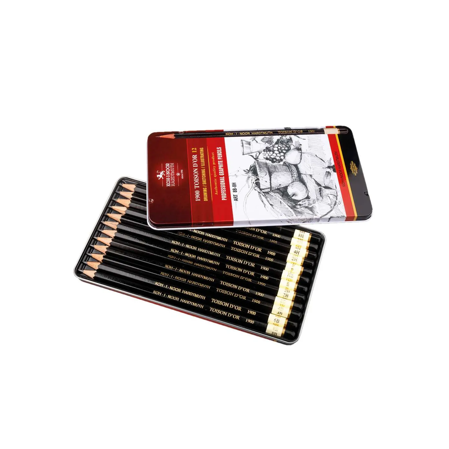 KOH-I-NOOR Graphitstifte 12er Set "Toison Dòr ART"