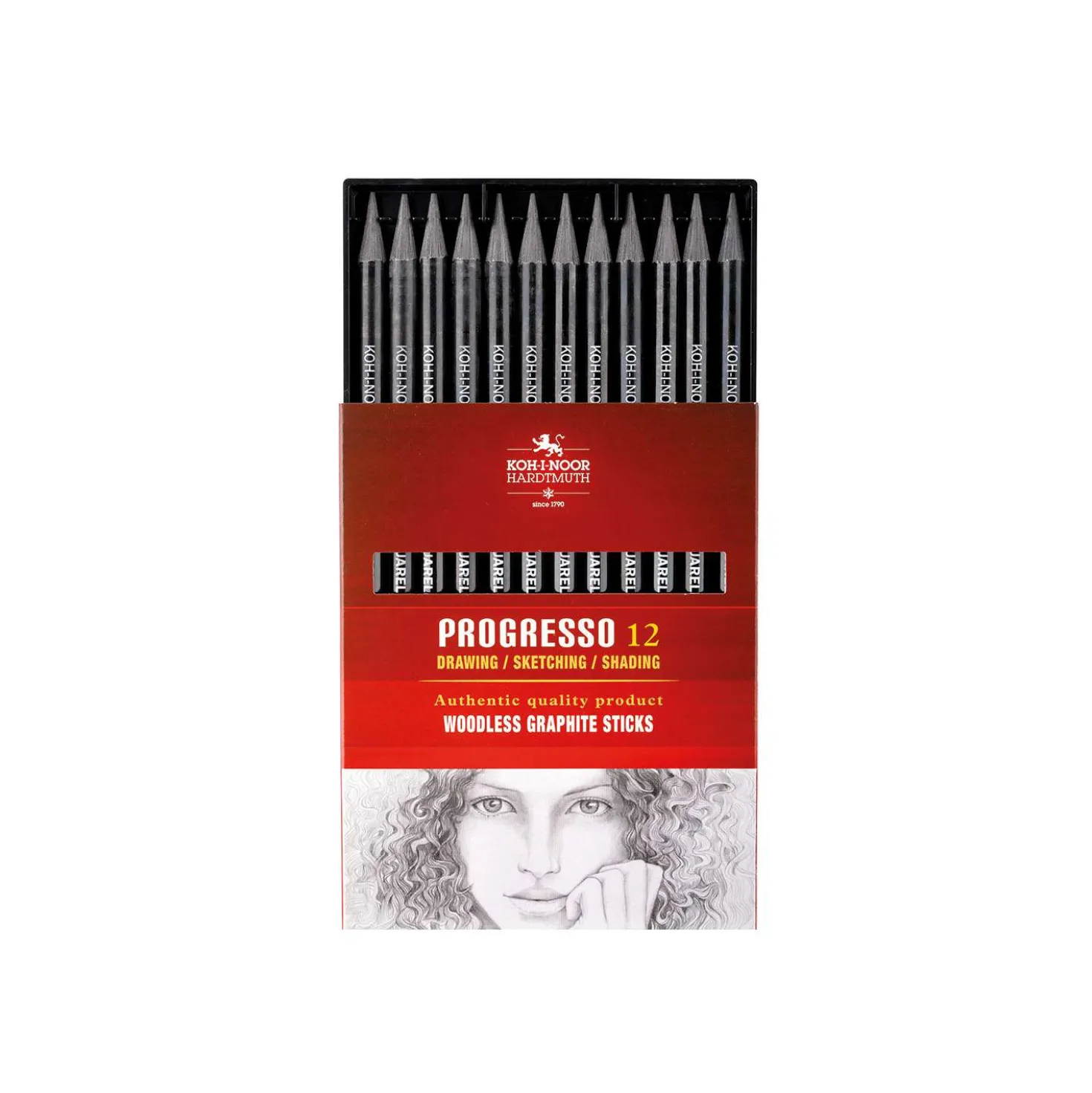 KOH-I-NOOR PROGRESSO Aquarell-Grafitstift, 12er-Packung