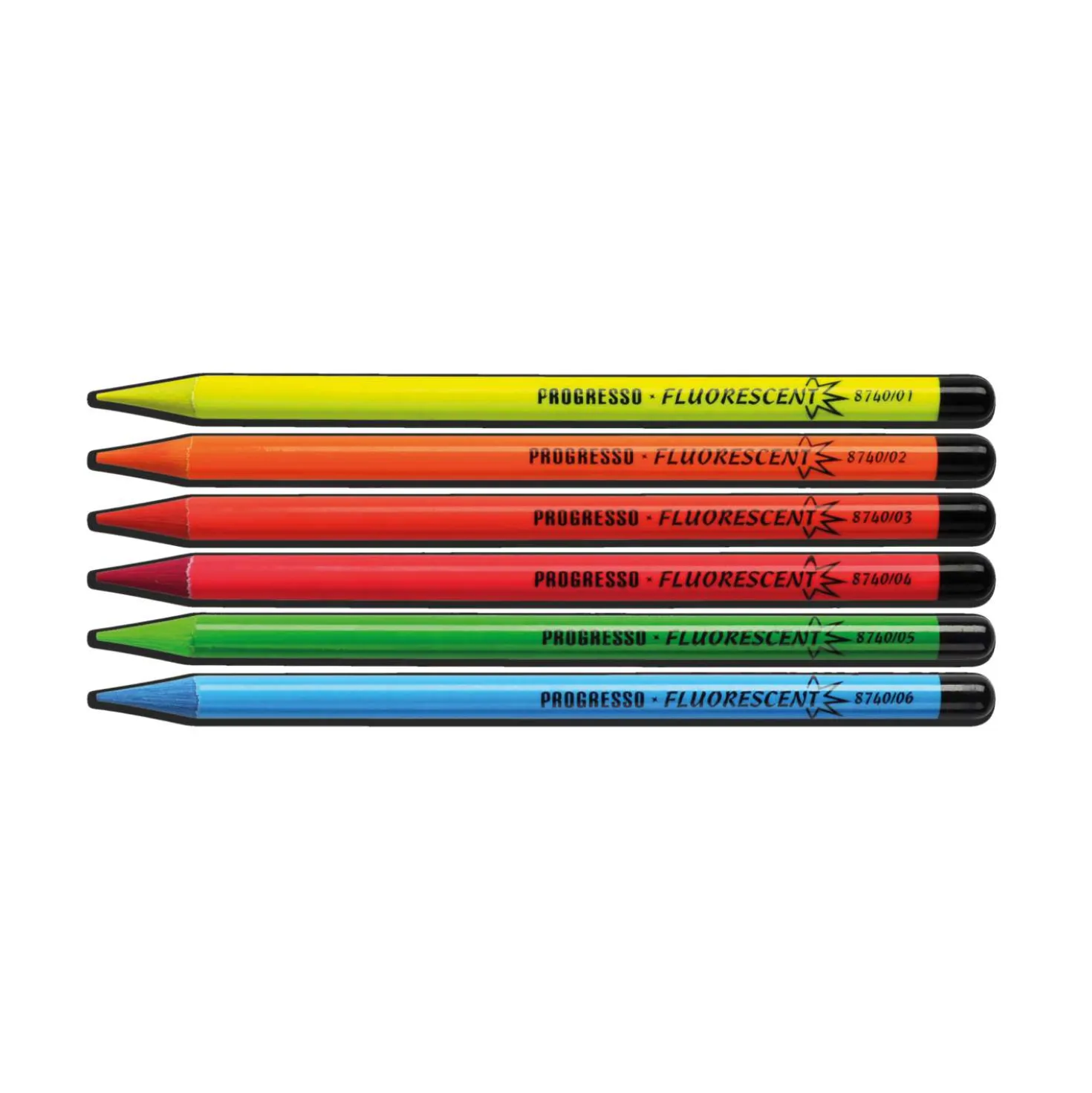 KOH-I-NOOR PROGRESSO "Fluorescent" Schul-Vollminenfarbstifte Set