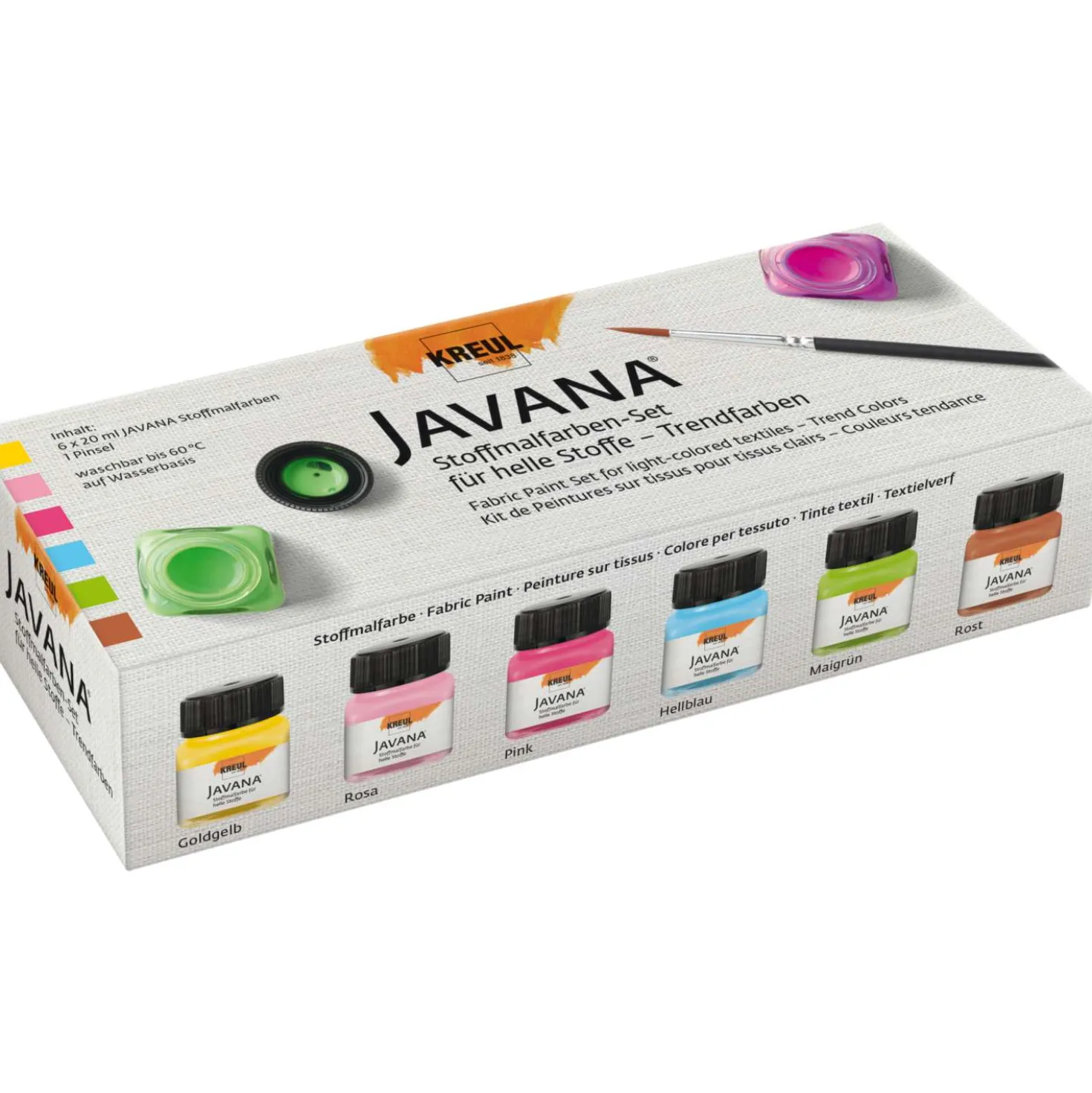 KREUL Javana Stoffmalfarben für helle Stoffe Sets