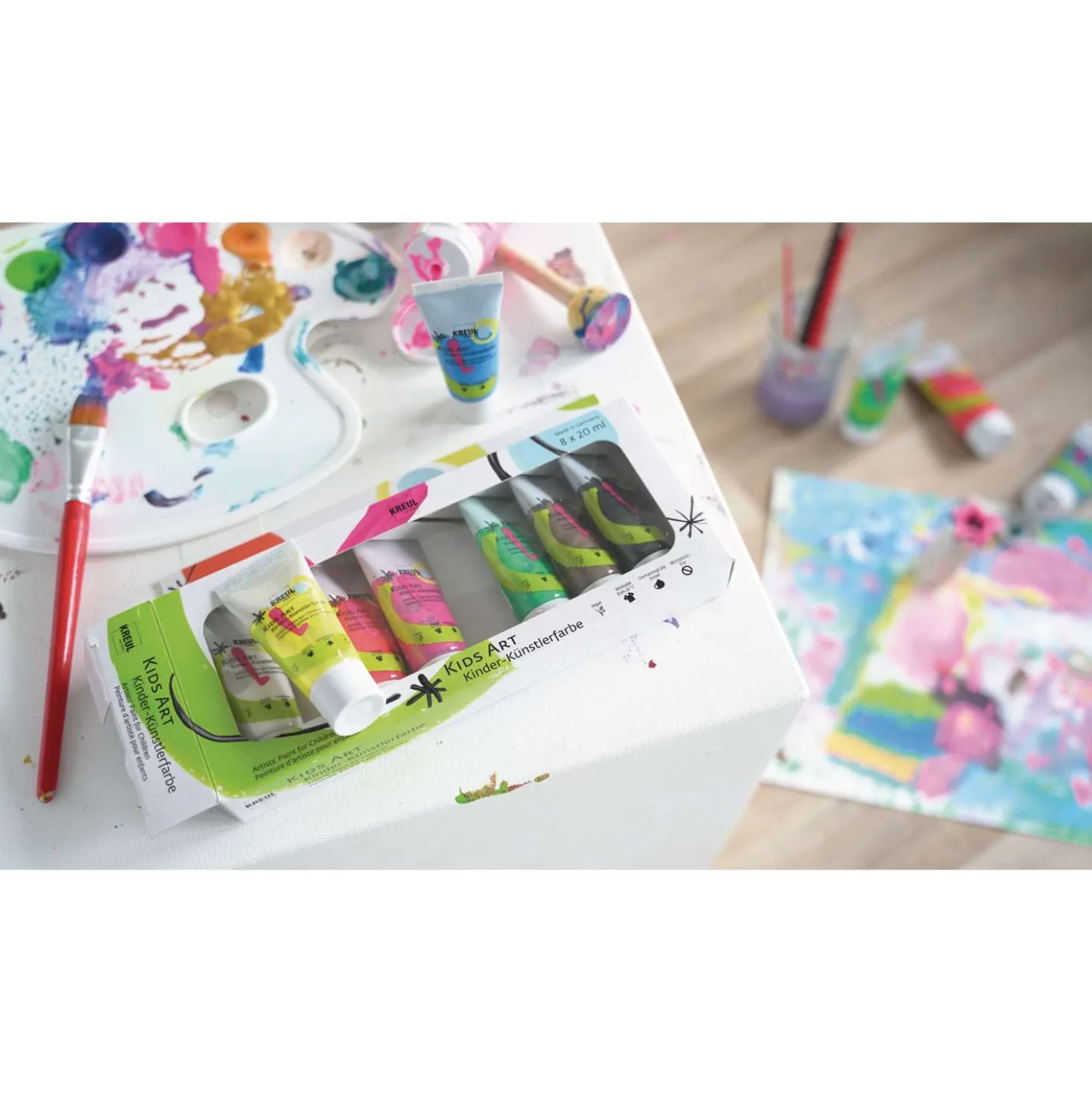 KREUL KIDS ART Kinder-Künstlerfarbe, 8er-Set