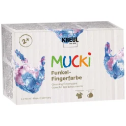 KREUL MUCKI Funkel-Fingerfarbe, 6er Set