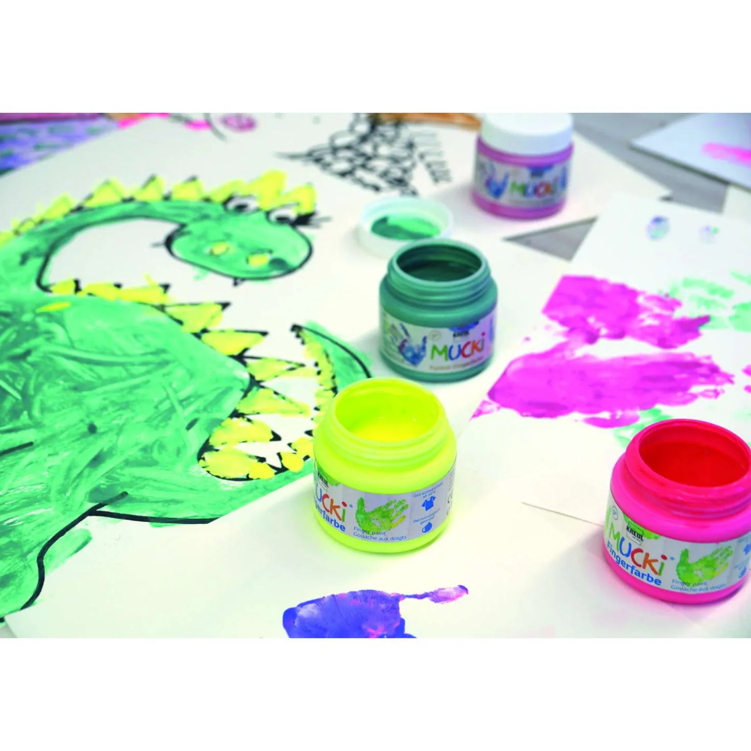 KREUL MUCKI Premium-Fingerfarbe #wildChild, 8er Set