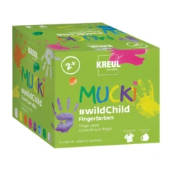 KREUL MUCKI Premium-Fingerfarbe #wildChild, 8er Set