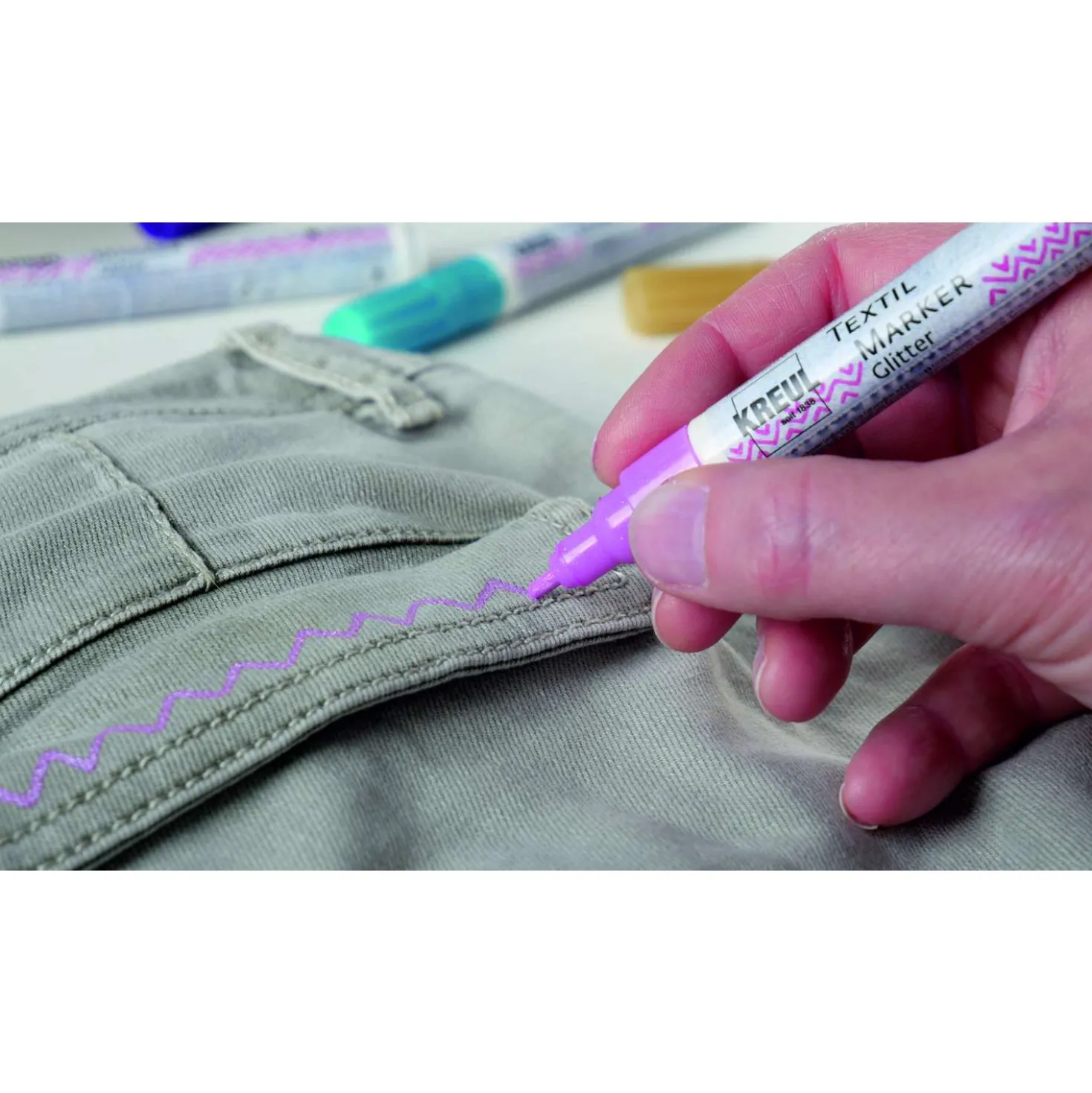 KREUL Textil Marker Glitter