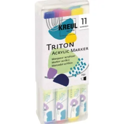 KREUL Triton Acrylic Marker edge Powerpack, 11er-Set