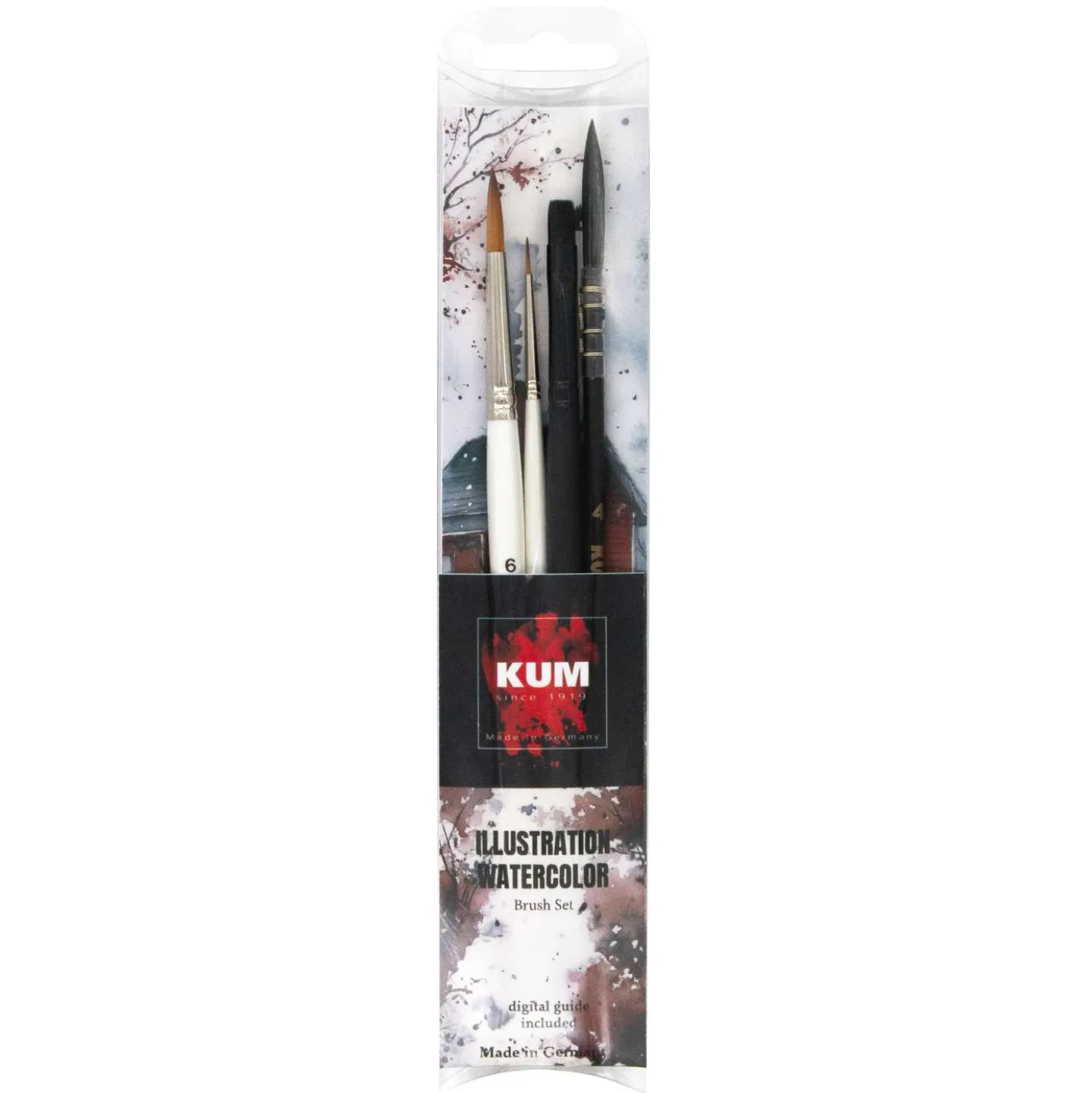 KUM® ILLUSTRATION AQUARELL Pinselset, 4-teilig