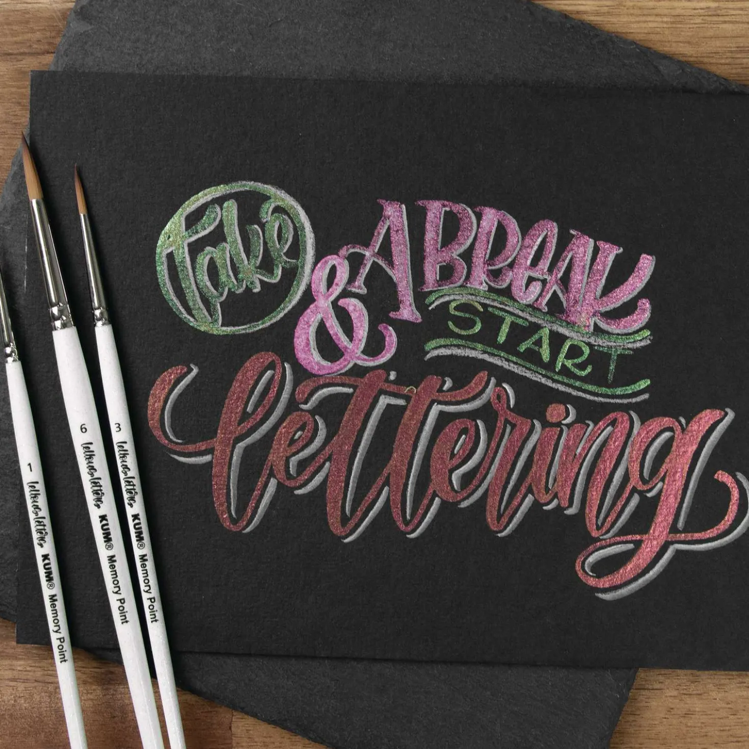 KUM® Memory Point® Brushlettering-Pinselset, 3-teilig