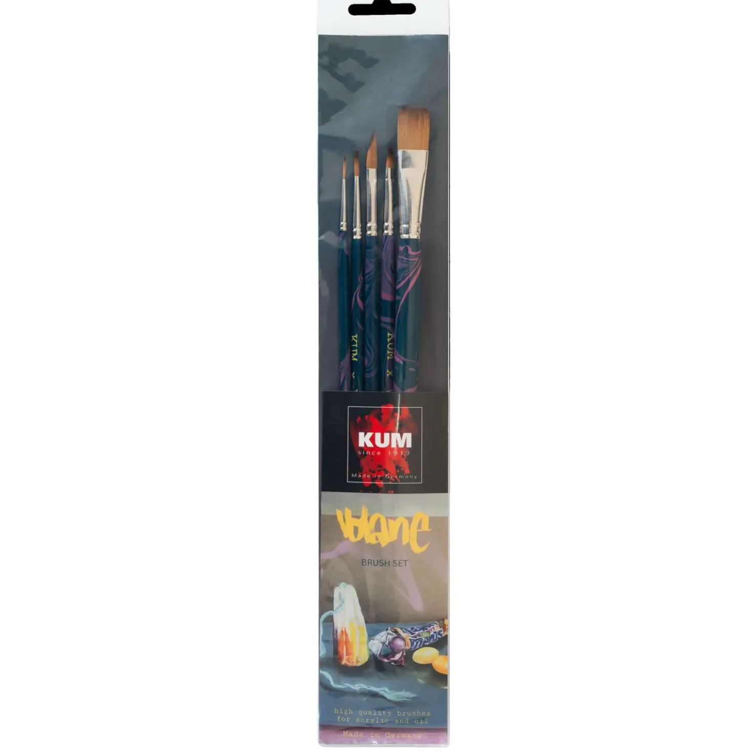 KUM® VOLANE Pinselset für Öl- & Acrylfarben, 5-teilig