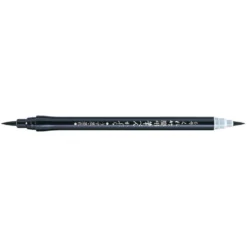 Kuretake Fude Pen "KABURA" N°6, grau & schwarz
