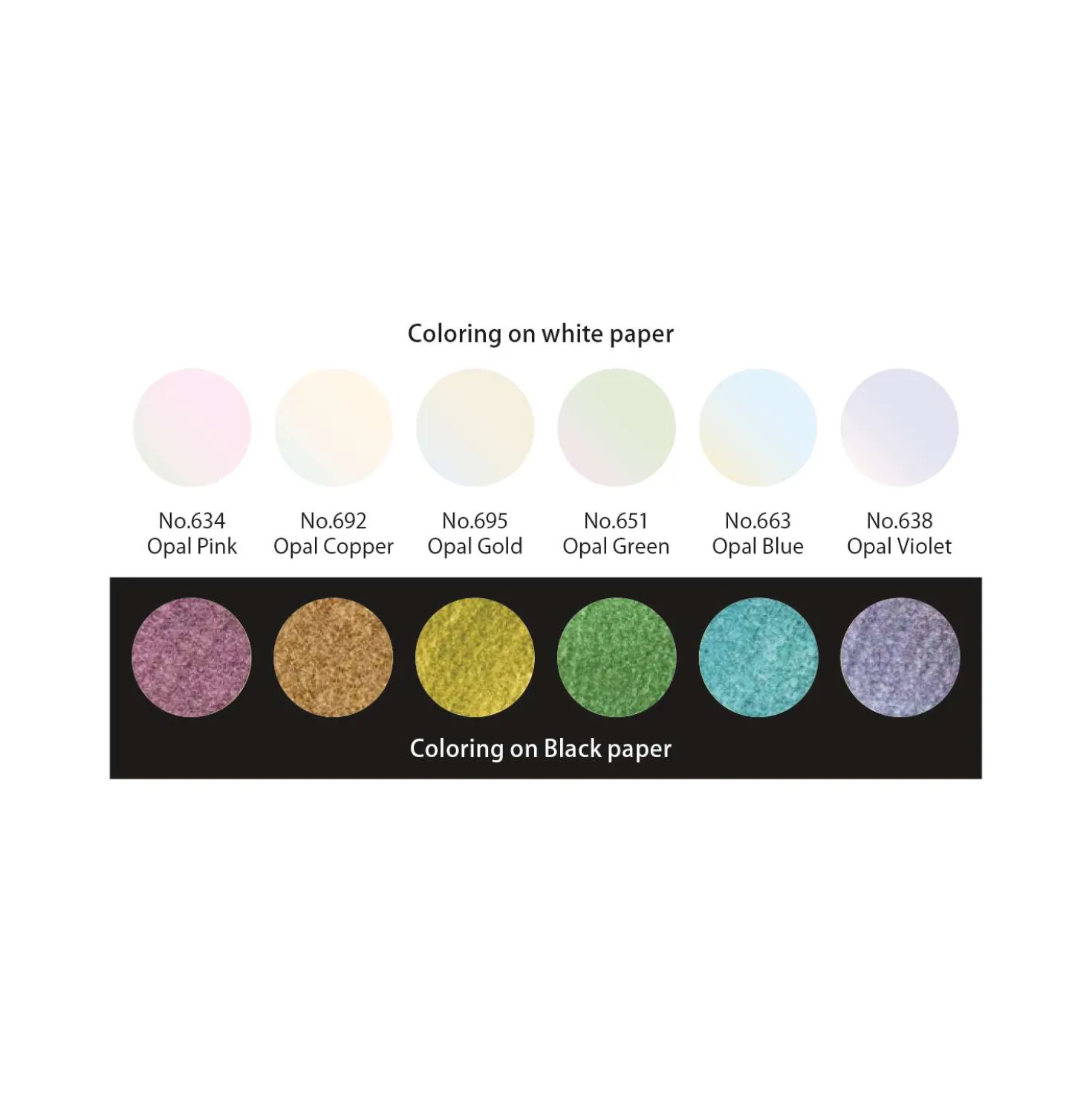 Kuretake Gansai Tambi "Opal Colors" Aquarellfarben 6er-Set