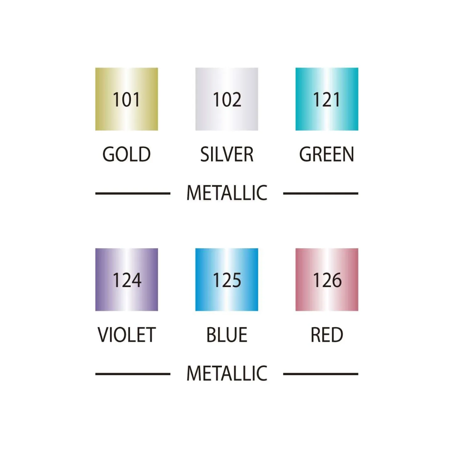 Kuretake ZIG® Memory System™ Kalligrafie Metallic Set, 6 Farben