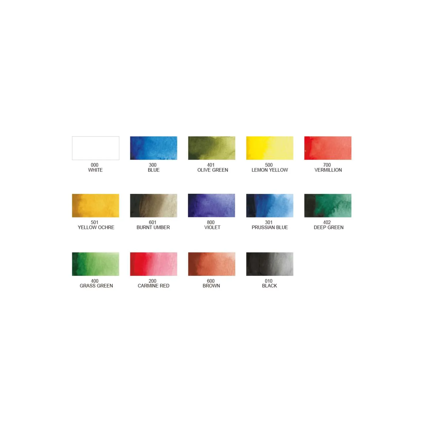 Kuretake ZIG® transparentes Aquarellset, 14 Farben + 2 Stifte