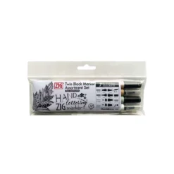 Kuretake ZIG® Twin Black Marker Assortment Set