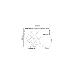 Leerrahmen Atelier 40 natur
