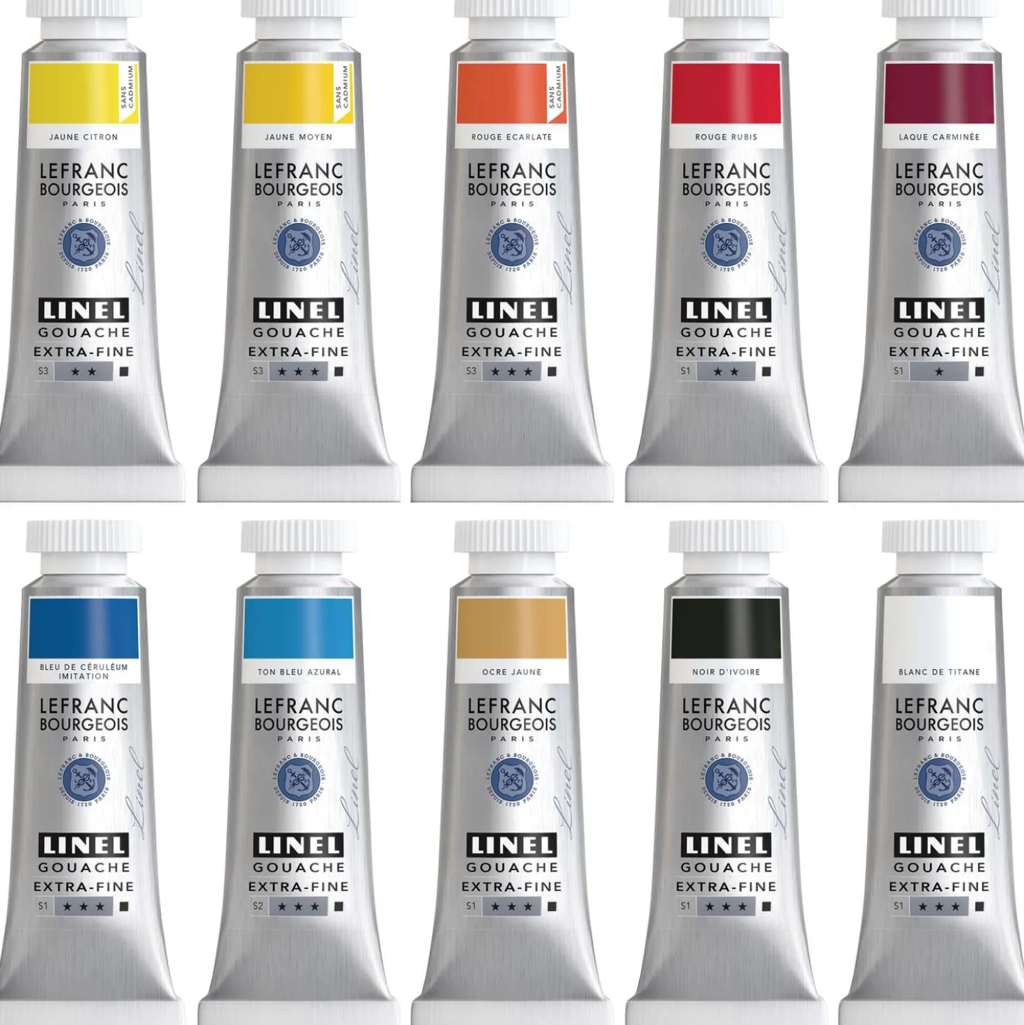 LEFRANC & BOURGEOIS LINEL Gouache extra-fine, Primärfarben-Sets