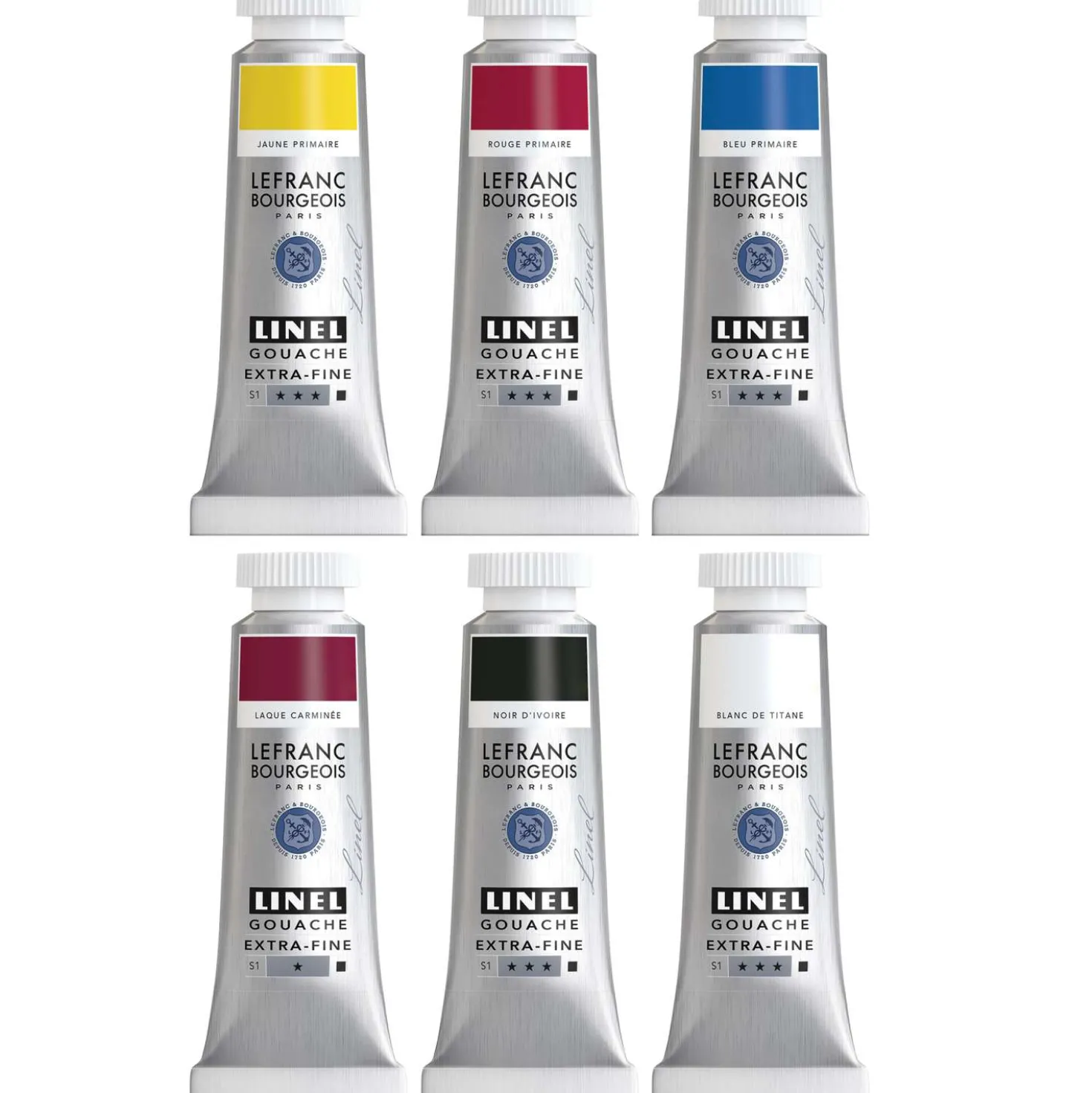 LEFRANC & BOURGEOIS LINEL Gouache extra-fine, Primärfarben-Sets