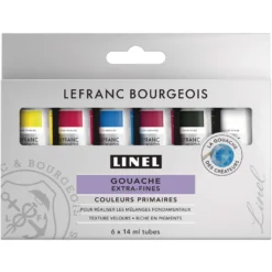 LEFRANC & BOURGEOIS LINEL Gouache extra-fine, Primärfarben-Sets