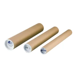 Leniar® Versandhülse / Kartonrohr mit Kunststoffdeckeln
