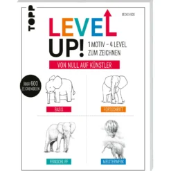 Level up! 1 Motiv - 4 Level zum Zeichnen