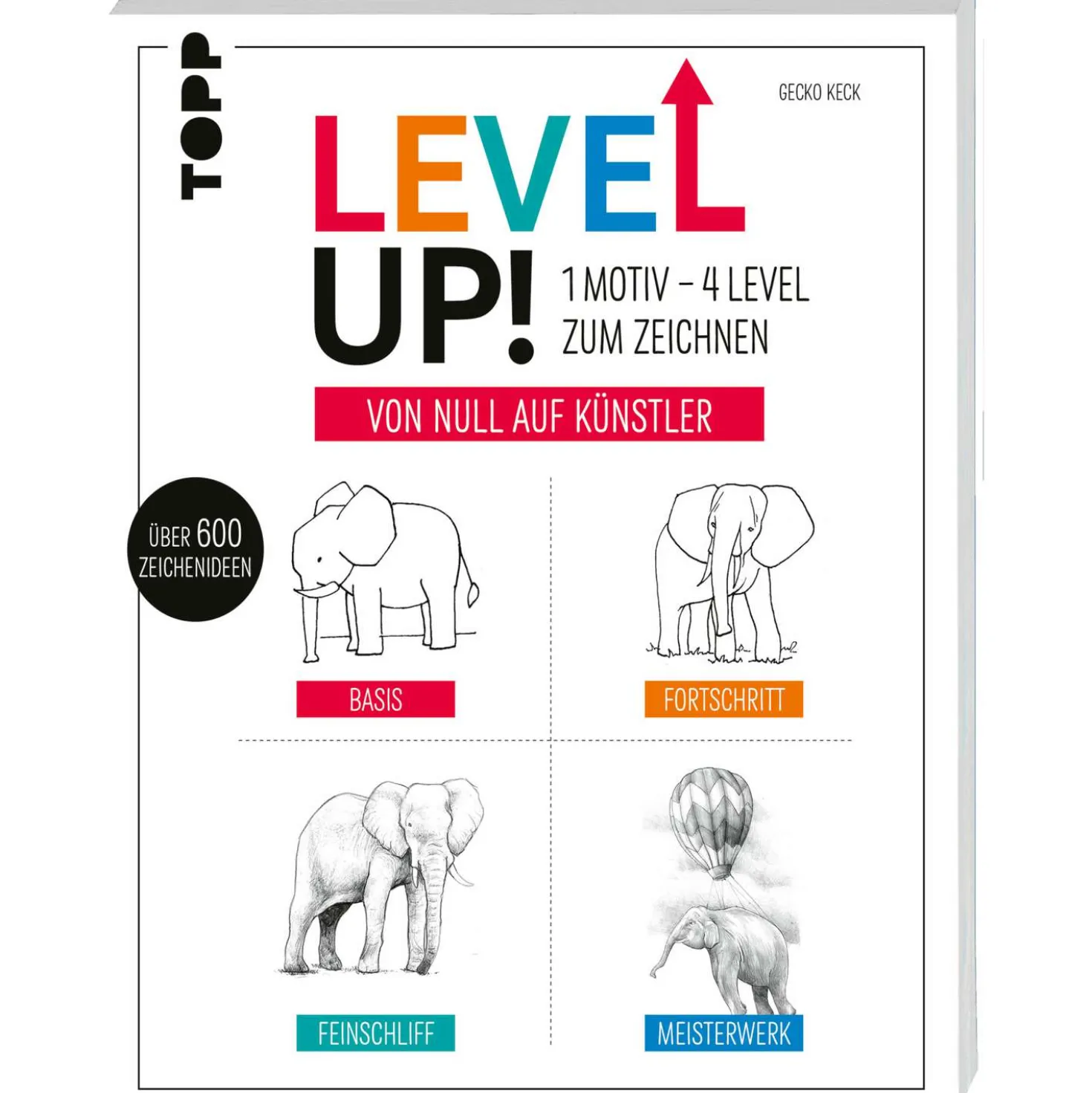 Level up! 1 Motiv - 4 Level zum Zeichnen