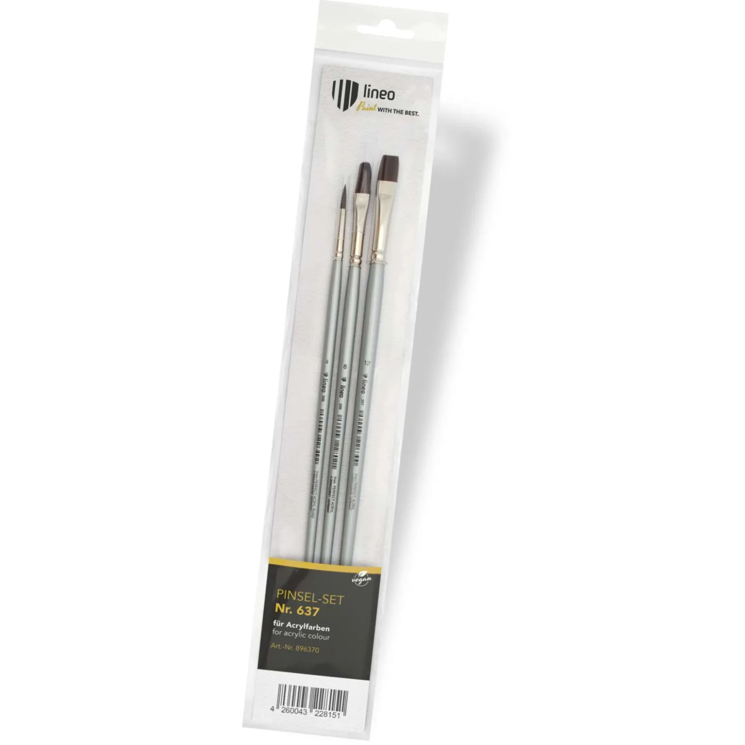 lineo PERFECT ACRYL Acrylpinsel, 3er-Set