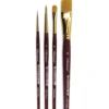 Léonard Synthetikpinsel-Set Serie 20, 4er-Set Acrylpinsel