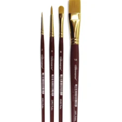 Léonard Synthetikpinsel-Set Serie 20, 4er-Set Acrylpinsel