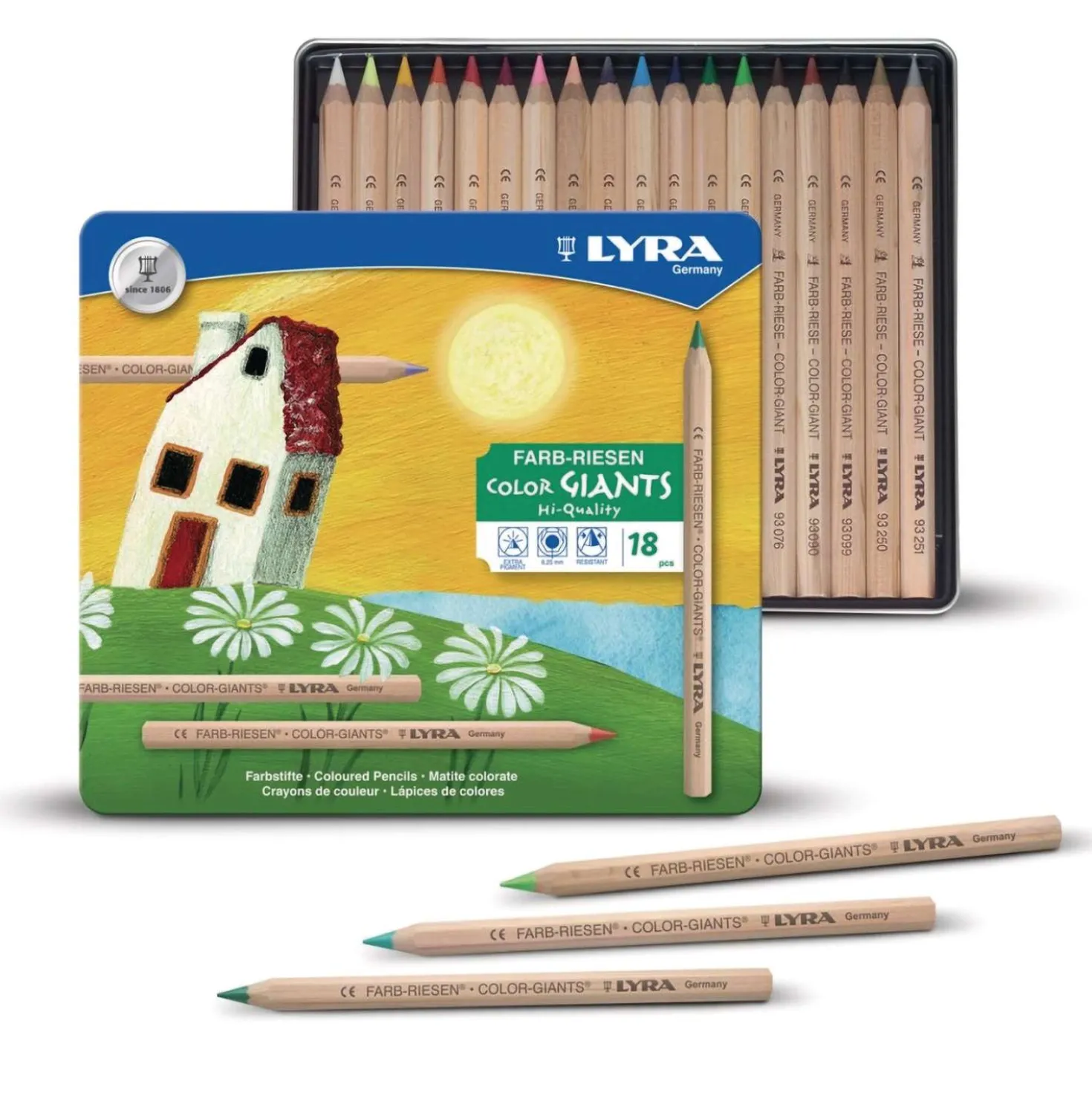 LYRA Farb-Riesen® Dickkern-Farbstifte, natur