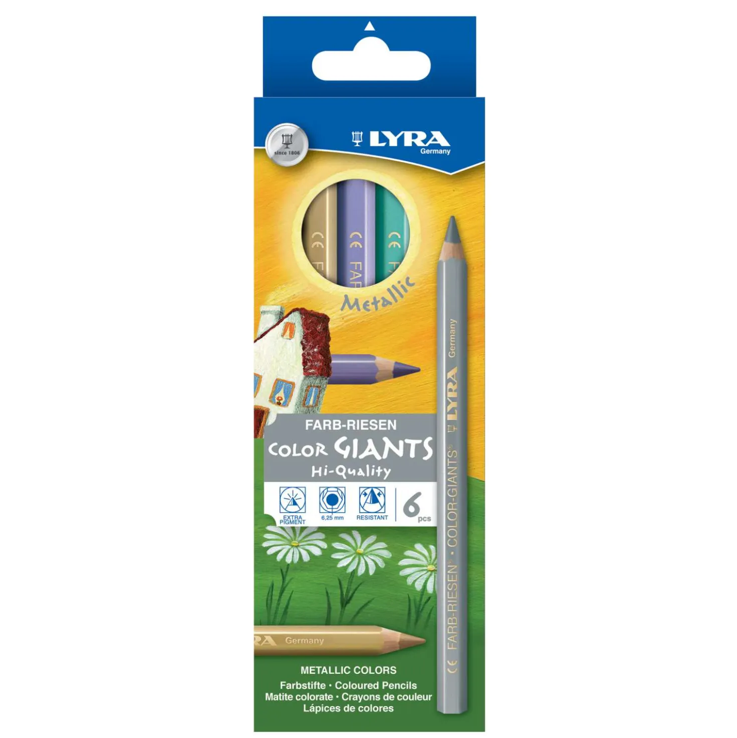 LYRA Farb-Riesen® Metallic Dickkern-Farbstifte- Etui