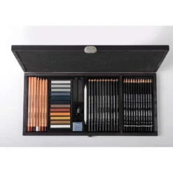 LYRA REMBRANDT® Monochrom Zeichenkoffer, 47-teilig