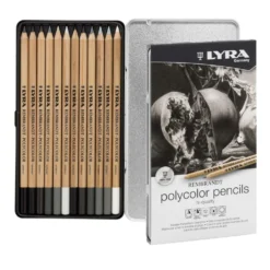 LYRA REMBRANDT® POLYCOLOR Grauton Künstler-Farbstifte im Metalletui