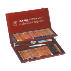 Lyra REMBRANDT POLYCOLOR Künstlerfarbstifte und Zubehör im Holzkoffer