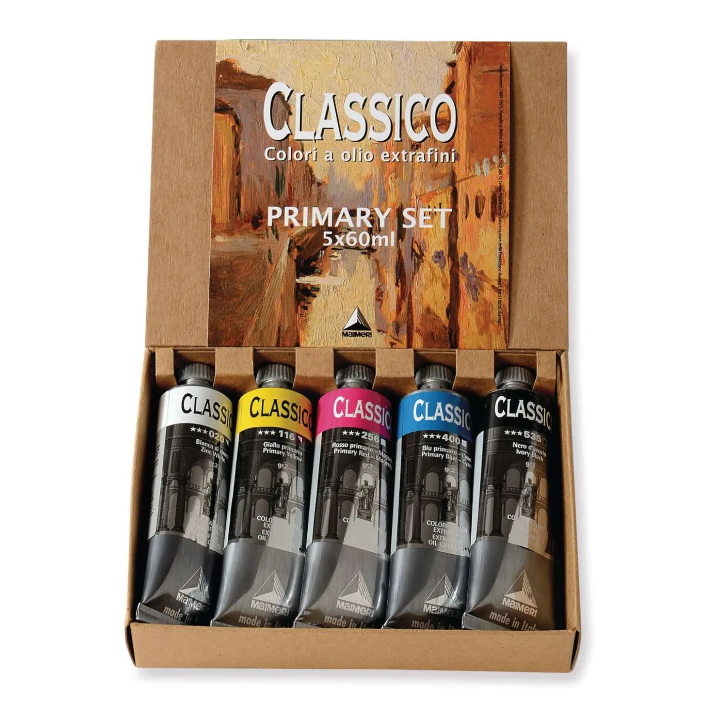 MAIMERI CLASSICO Extrafeine Ölfarben, Primärfarben-Sets