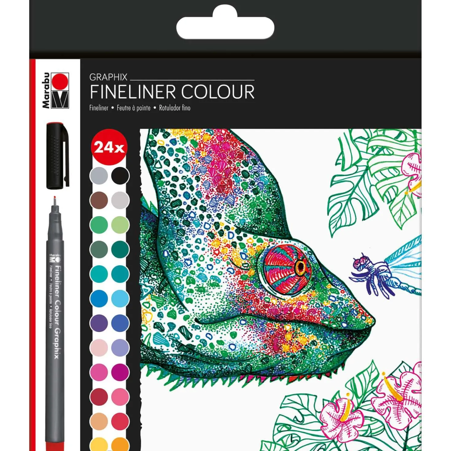 Marabu Colour Graphix Fineliner - 24er Set ''HYPNOTIZE''