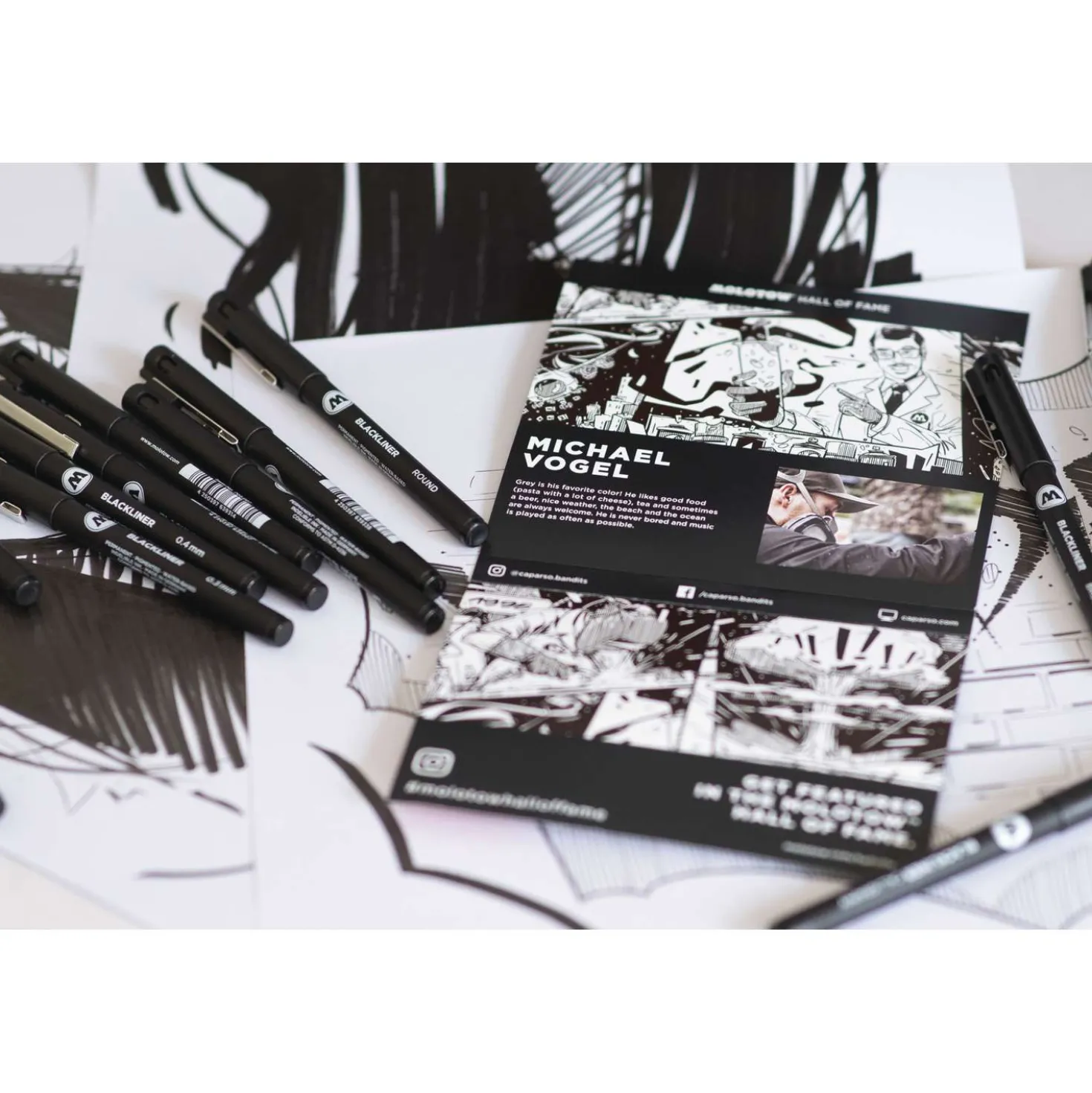 MOLOTOW™ | BLACKLINER PERMANENT Complete Set —13 pens