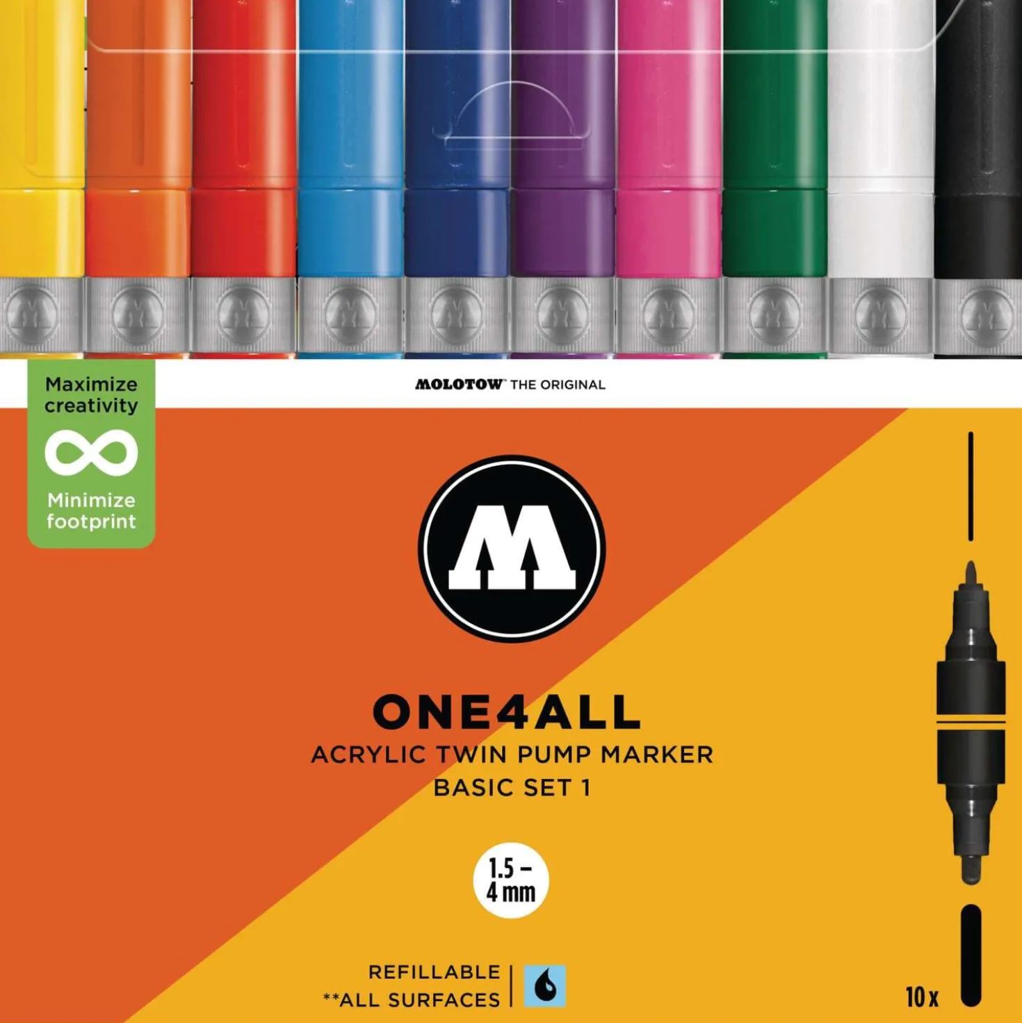 MOLOTOW™ ONE4ALL TWINMARKER 10er Basic Set 1